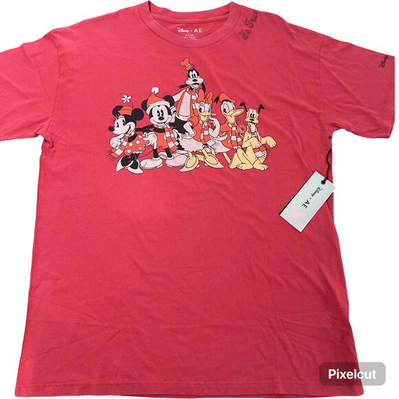 Disney x American Eagle Red Mickey and Friends Graphic T-Shirt Size S - Picture 1 of 3